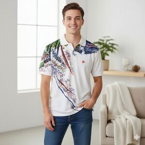 Dunlop Vintage Y2K Mens Polo Golf Short Sleeve Shirt